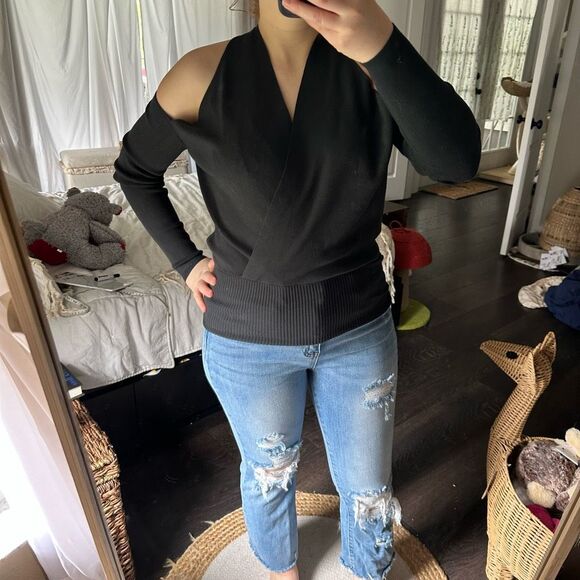 Reiss Women’s Small Cold Shoulder Ramone Top - Picture 1 of 5